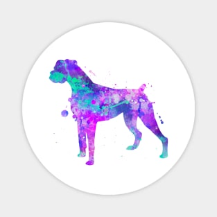 Boxer Dog Watercolor Painting Magnet